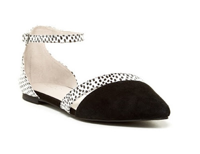 Aldo black and white ballet flats with dots