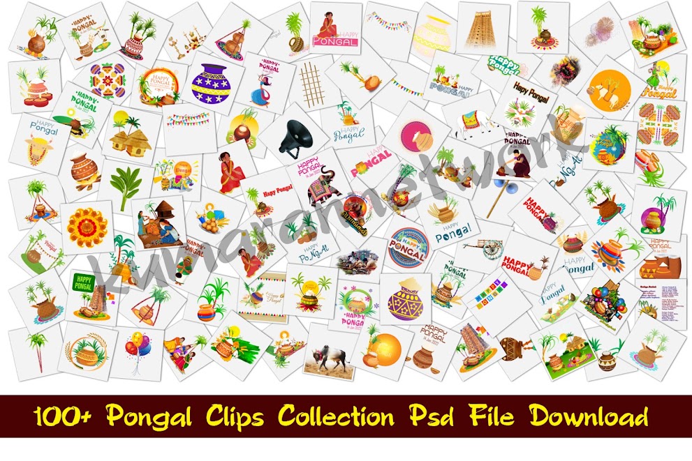 Pongal Clips Design Collection Psd File  Download