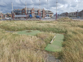 Abandoned Crazy Golf course at Starr Gate in Blackpool