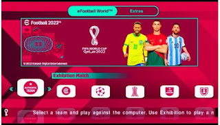 Download eFootball PES 2023 Fix Scoreboard Piala Dunia Qatar 2022 PPSSPP Update Bendezu 2.2 Real Faces Best Graphics