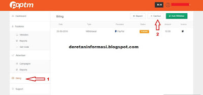 Cara Withdraw / PO / Payout / Cashout Poptm Dengan Tutorial Mudah dan Terbaru 
