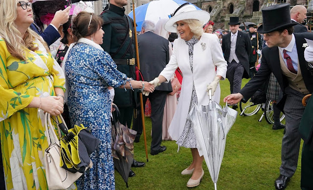 King Charles and Queen Camilla with Princess Anne hosted a garden party at the Palace of Holyroodhouse