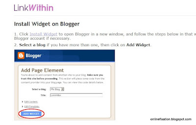 LinkWithin instruction page screenshot
