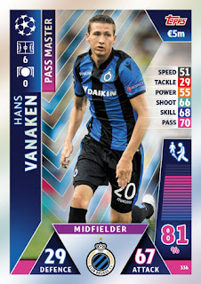 Match Attax UEFA Champions League 2018 2019 Club Brugge Set