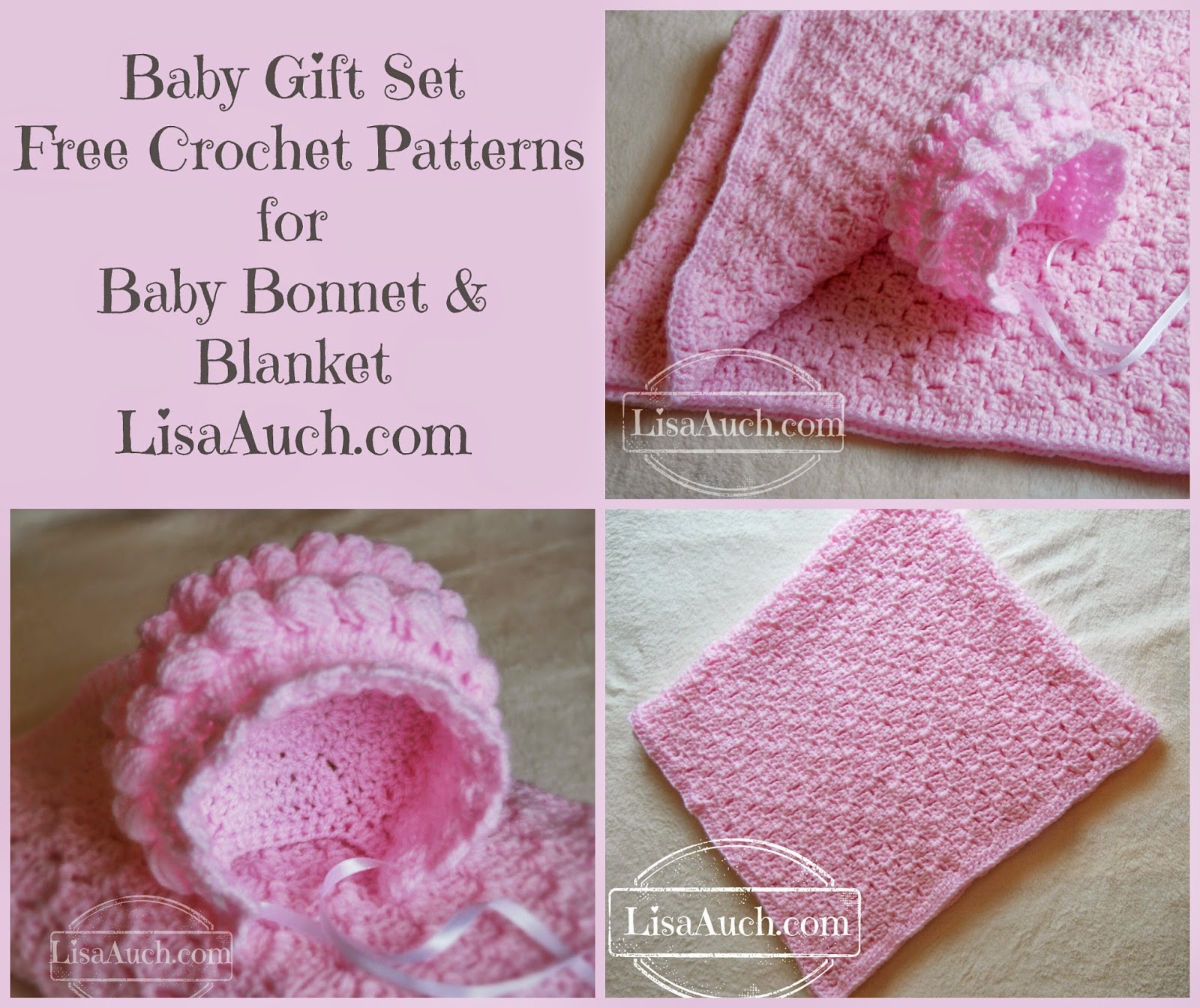 Baby bonnet and Baby Blanket Crochet Patterns Free Baby Crochet 