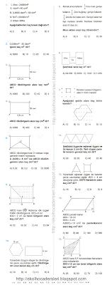 6.sınıf matematik alan yüzey ölçüleri testi