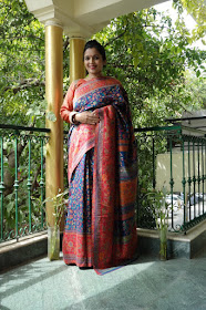 Ink Blue Kani saree