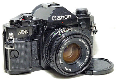 Canon A-1 35mm SLR Film Camera (Black) Kit #961