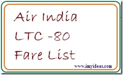 Leave Travel Concesson Fare List Latest