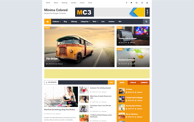 Minima Colored Mag Responsive Blogger Template Minima Colored 3 Mag