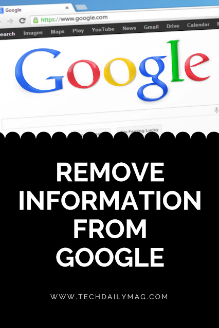 How to remove information from google