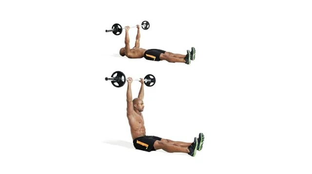 Straight-Leg Barbell Situp