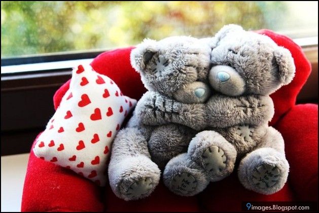 Teddy Bear Couple Hug Love Heart Cute