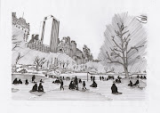 Central Park Drawing. A view from Central Park, New York (central park slide craig)