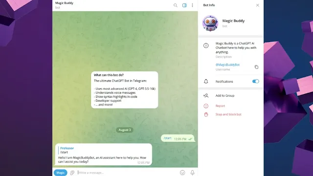 Magic Buddy ChatGPT Telegram Bot