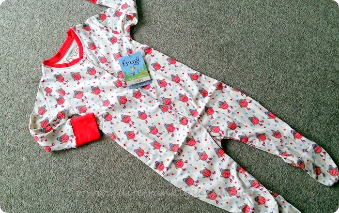 Frugi robins christmas sleepsuit