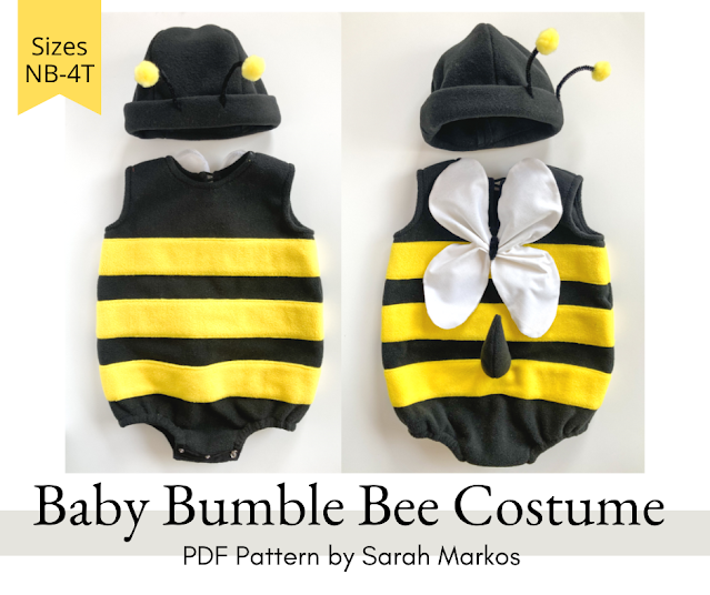Baby Bumble Bee Costume Sewing Pattern by Sarah Markos - Blue Susan Makes