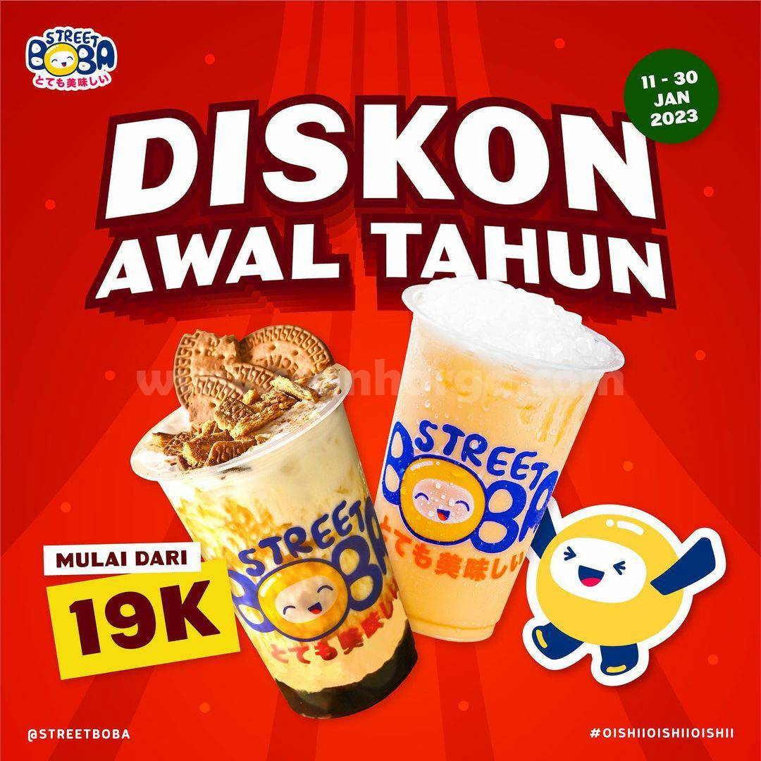 STREET BOBA Promo DISKON AWAL TAHUN – mulai dari 19RB