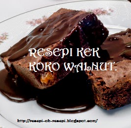 RESEPI KEK KOKO WALNUT