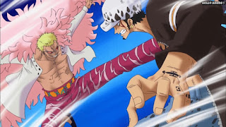 ワンピースアニメ ドレスローザ編 661話 ドフラミンゴ トラファルガー・ロー トラ男 | ONE PIECE Episode 661