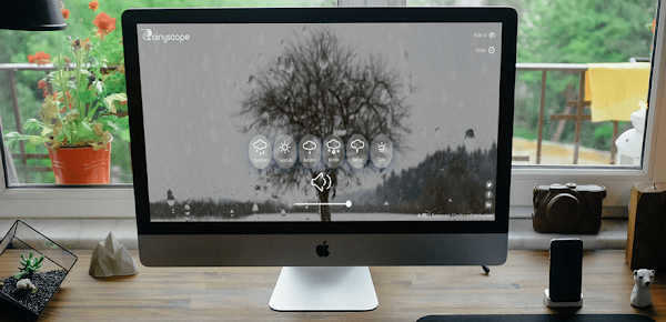 Rainyscope 雨聲模擬器，網頁聆聽四季下雨聲音