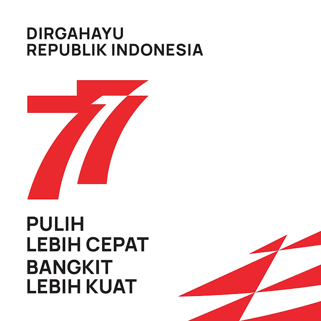 Template Desain Logo HUT RI Ke-77 Tahun 2022 Untuk Media Sosial