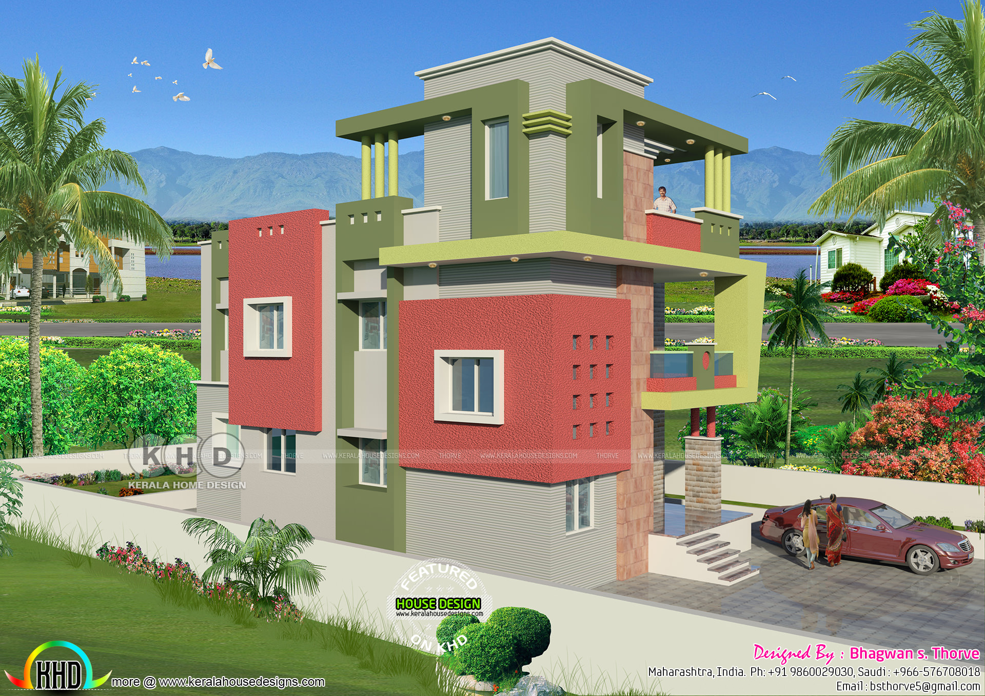  North  Indian  Duplex house  plan  Kerala home  design and 