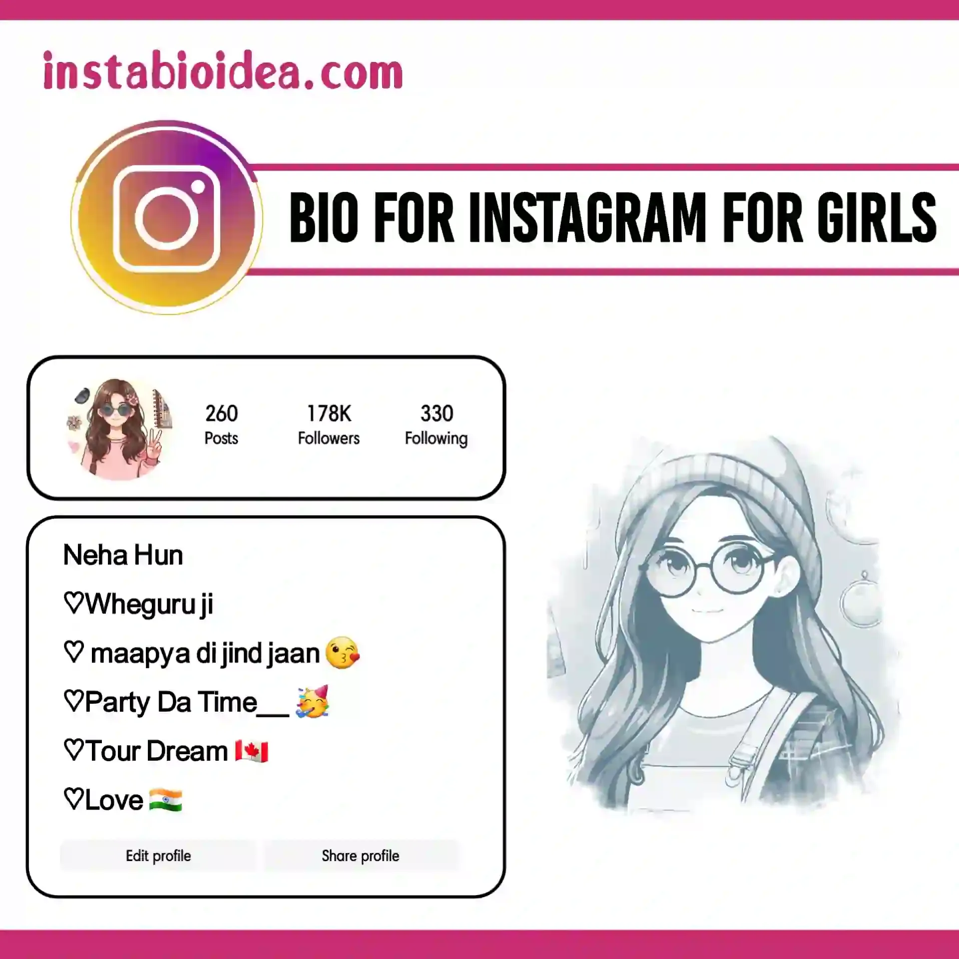 bio for instagram for girls image