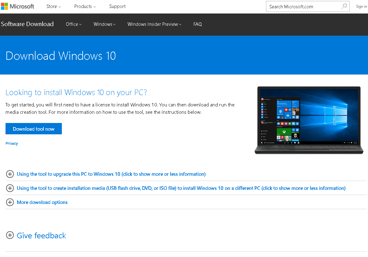 Cara Download Windows 10 Asli Dari Situs Server Microsoft