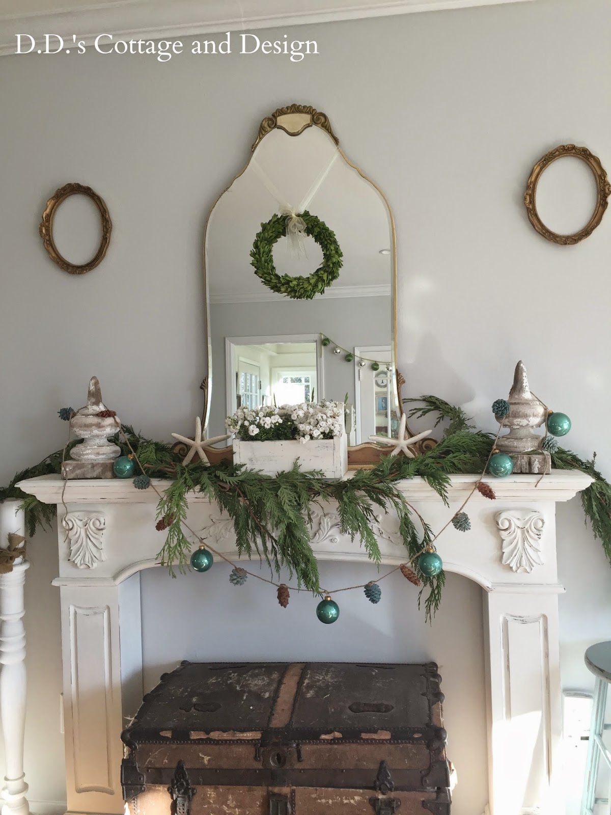 D.D.'s Cottage- Christmas Mantel-Treasure Hunt Thursday- From My Front Porch To Yours