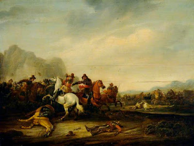   Abraham Van der Hoeff - A Cavalry Skirmish  