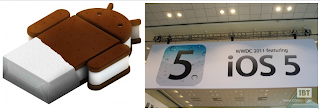 Android x Iphone Ice Cream Sandwich versus Iphone 5