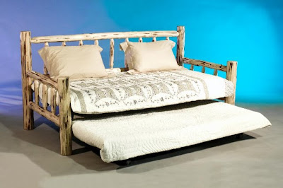 Rustic Furniture on Amish Rustic Log Furniture  Trundle Day Bed Twin Day Bed With Trundle