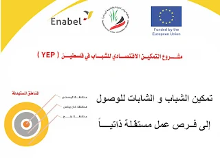 فتح باب التسجيل بمشروع التمكين الاقتصادي للشباب في فلسطين YEP من خلال جمعية بيادر للبية و التنمية