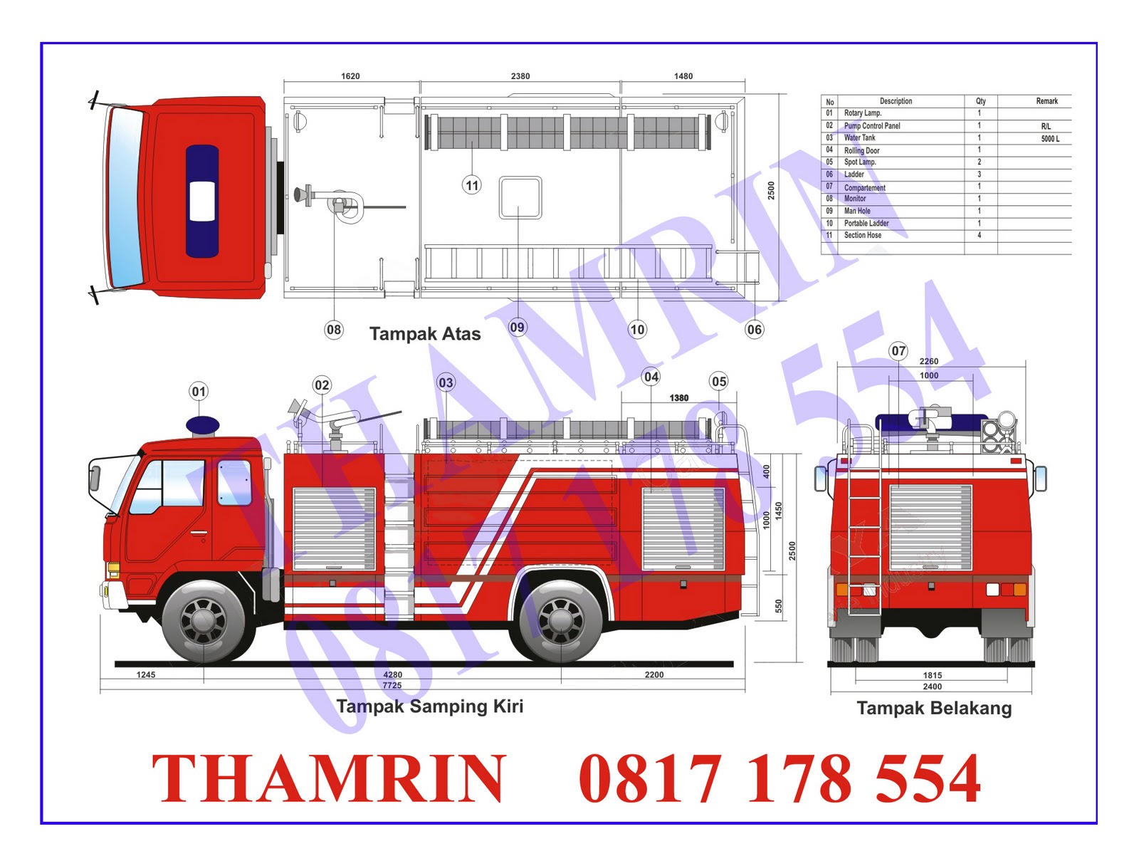 Ukuran Lift Kebakaran - W Soalan