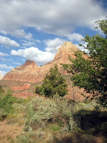 Sandstone bluffs at Zion