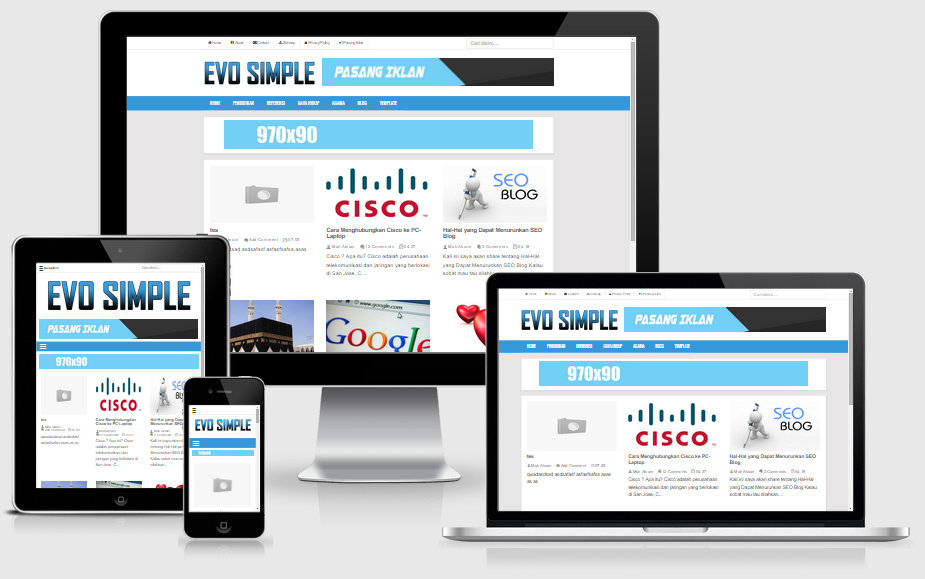 EvoSimple Responsive Blogger Template