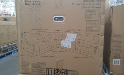 Dimensions of the Fabric Power Reclining Sectional