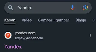5. Cara Membuka Yandex di Chrome Android