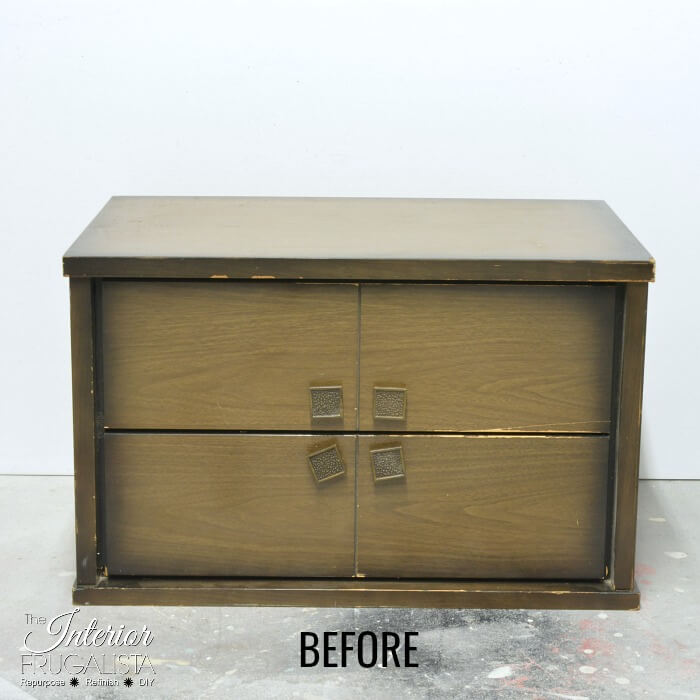 MCM Cabinet Before Without Legs