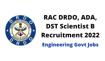 RAC DRDO Scientist B Job