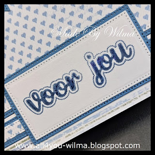 Voor jou, For you, Blauw, Blue, Wit, White, Strepen, Stripes, Harten, Hearts, Sketch, Stempel, Stamp, Dots, Papicolor, Crealies, All4You, ALL4YOU,