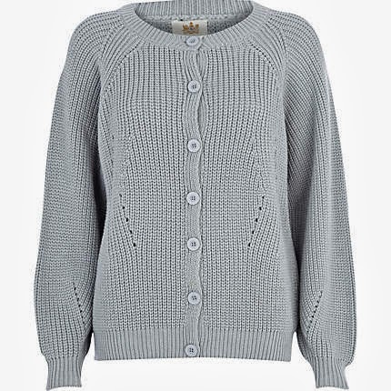 grey cardigan