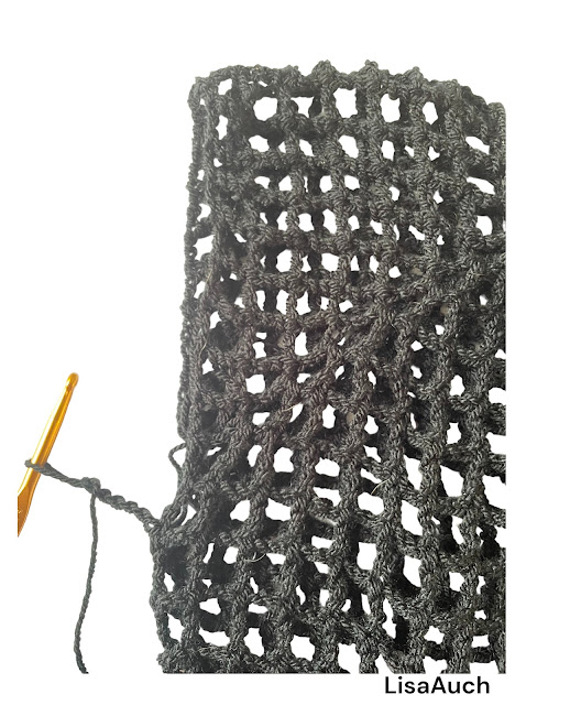 crochet mesh top sleeved sweater free pattern