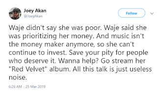 waje tweet