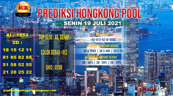 PREDIKSI HONGKONG   SENIN 19 JULI 2021
