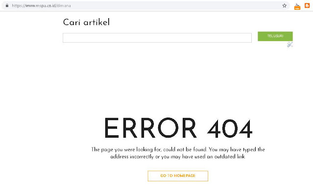 Website error meningkatkan tingkat kemalasan orang untuk membuka website kita