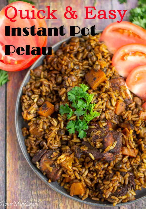 Trinidad Chicken Pelau made in the Instant Pot