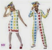 Twister Game Costumes with coloured circles pattern & hat