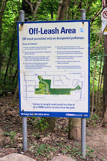 Sign in Sherwood Off-Leash Dog Park